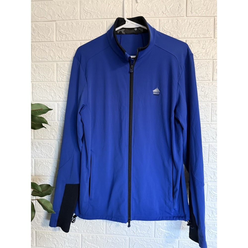 Greyson Golf Full Zip Jacket Silver Spring Country Club Blue Mens Size S
